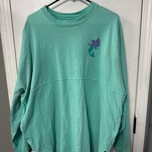 Disney Parks Spirit Jersey The Little Mermaid Aeriel Womens Sz Xl Green Long Sle